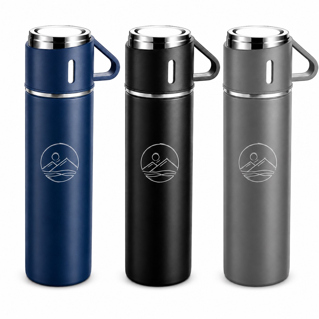 Handled 17 Oz Stainless Steel Vacuum Bottle