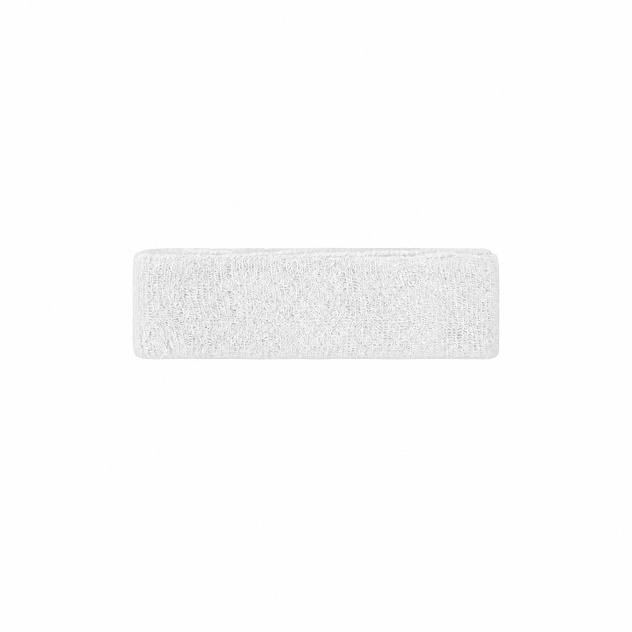 Cotton Blend Terry Sweatband Headband — White