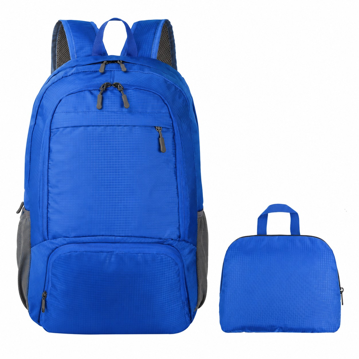 400D Ripstop Polyester Backpack — Blue