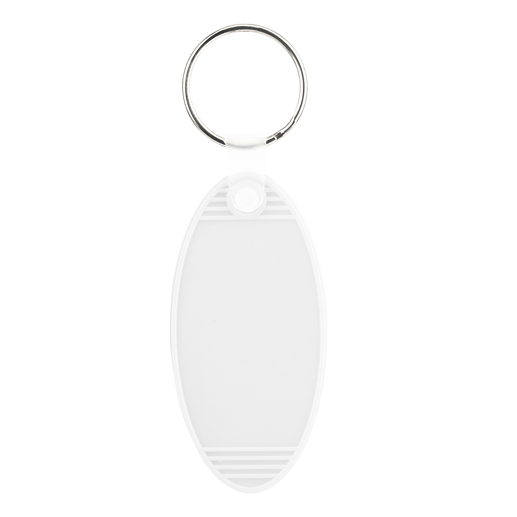 Retro Oval Plastic Keytag Ring — view 2