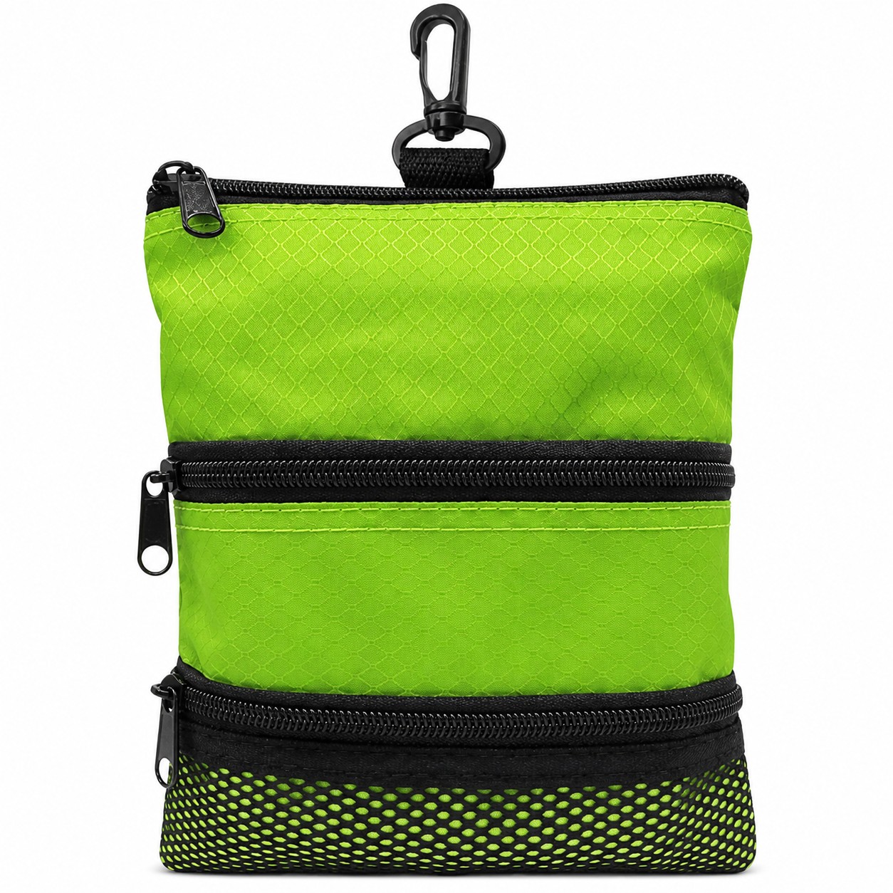 Triple Zip Nylon Golf Ball Pouch — view 2