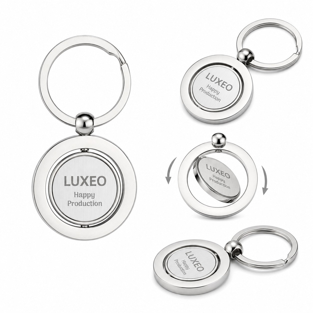 Zinc Alloy Spinning Keychain
