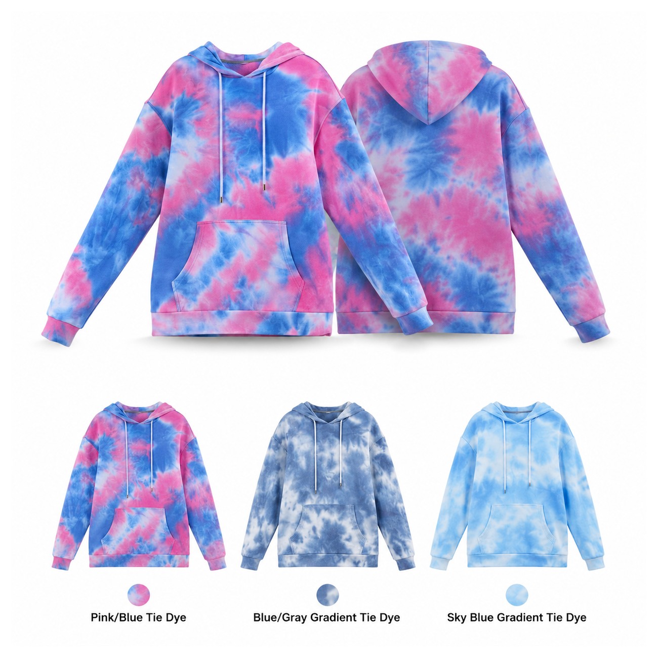 Classic Unisex Tie-Dyed Pullover Hoodie