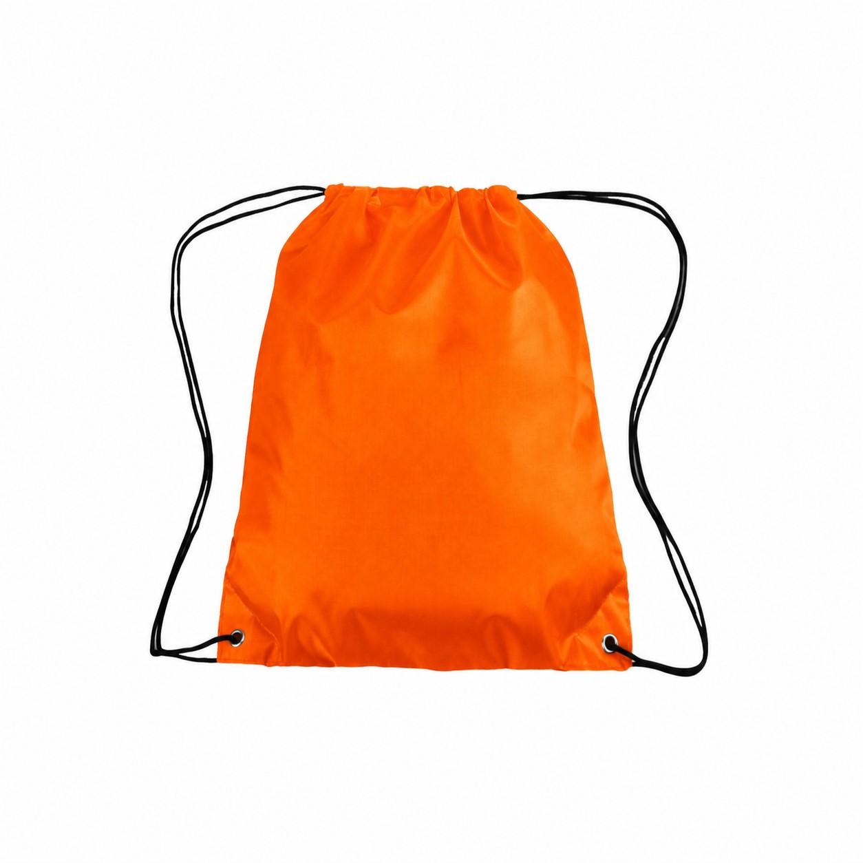 210D Polyester Classic Drawstring Bag — Orange