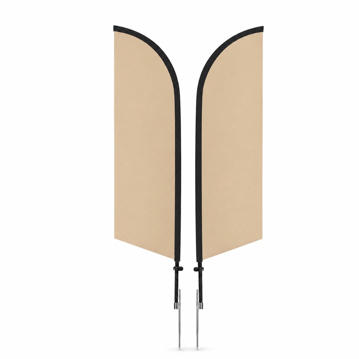 11' Spike Feather Flag Kit — Tan Beige