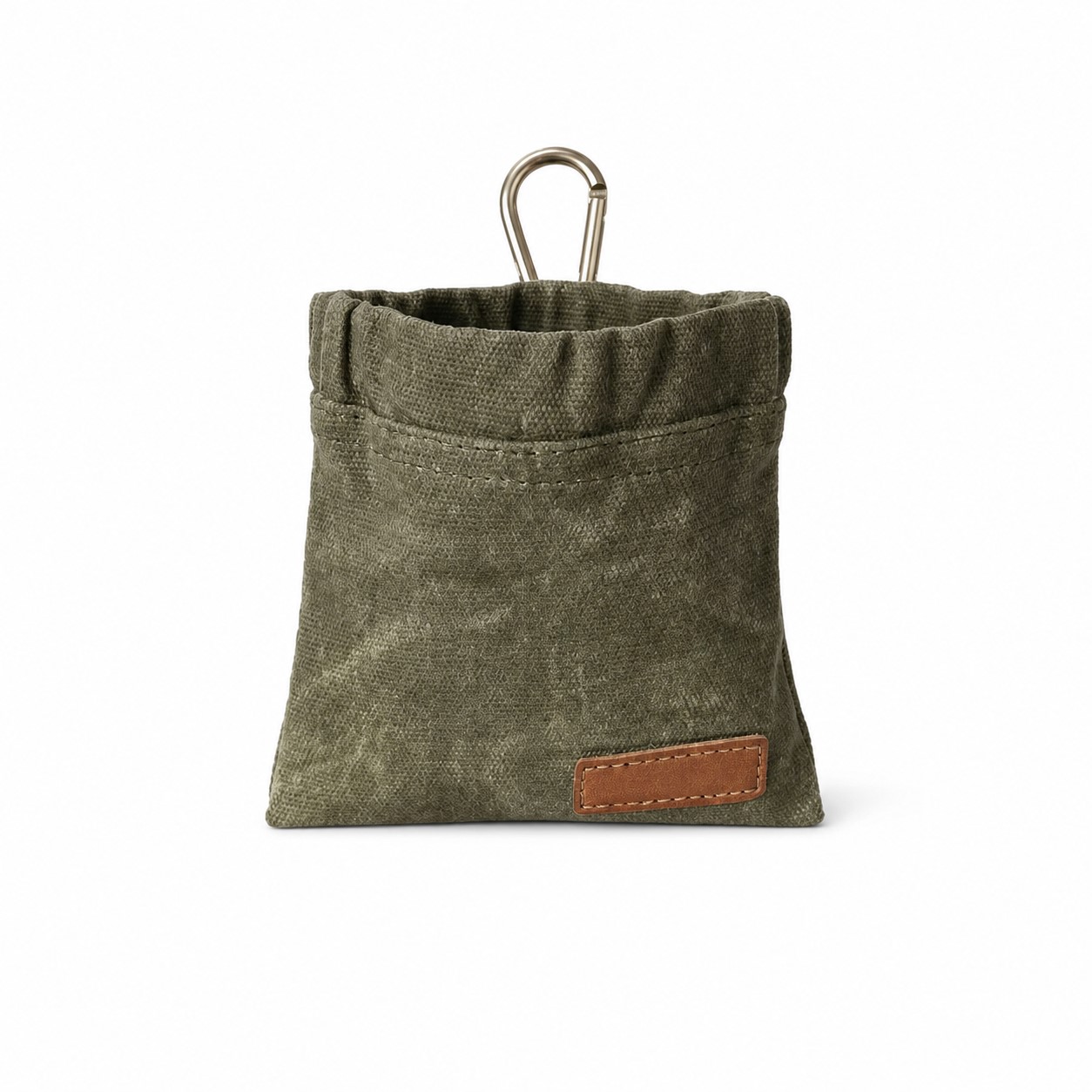Cotton Dog Treat Pouch With Carabiner — view 2