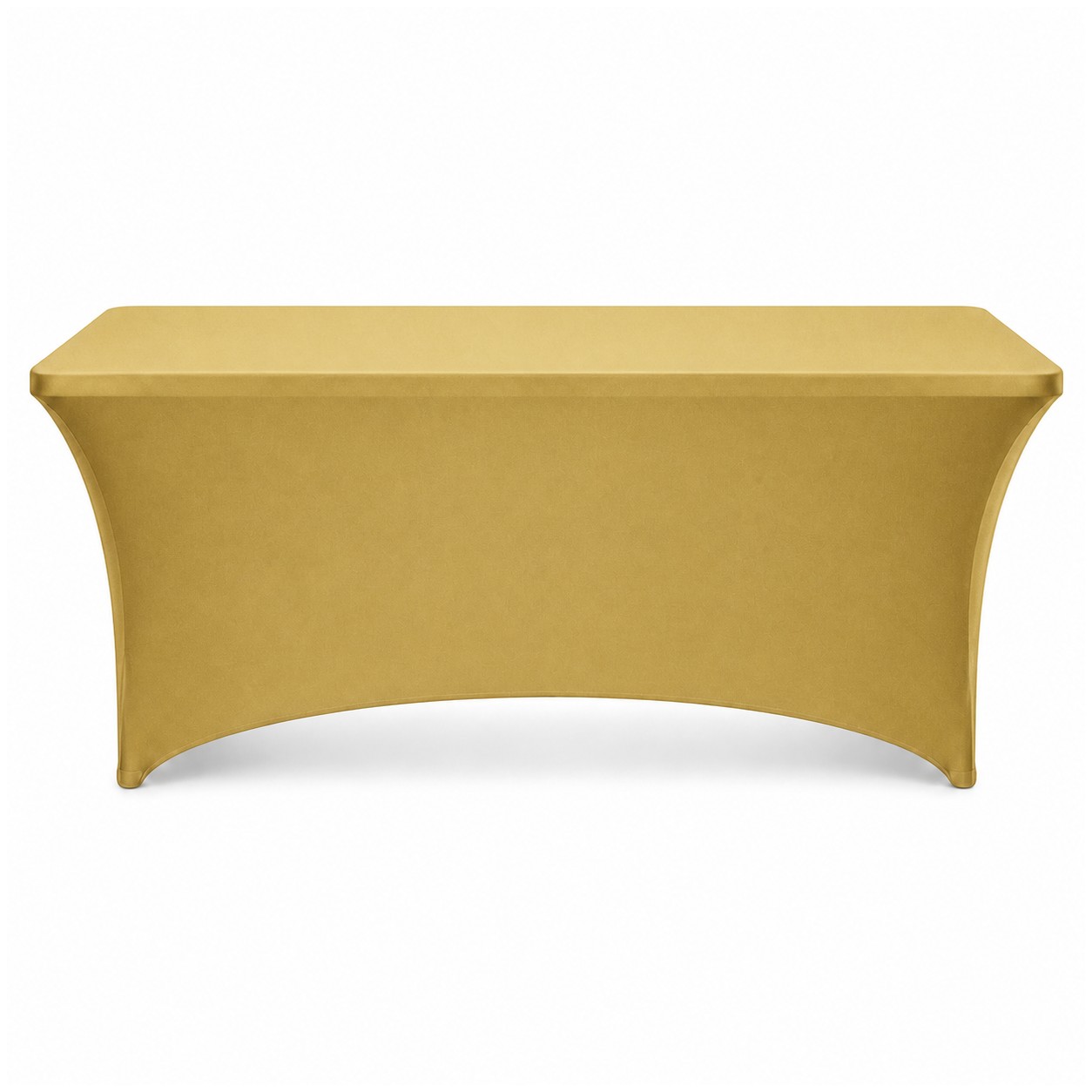 Four Foot Stretch Fitted Table Cover — Brass Gold