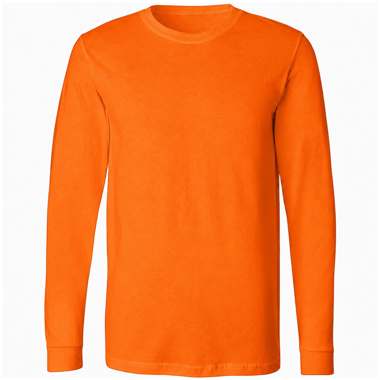 Men's Combed Cotton Long Sleeve Shirt — Orange
