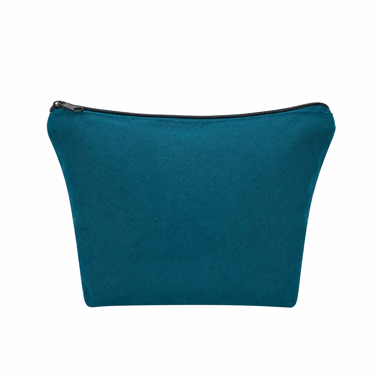 Cotton Makeup Bag — Teal Blue