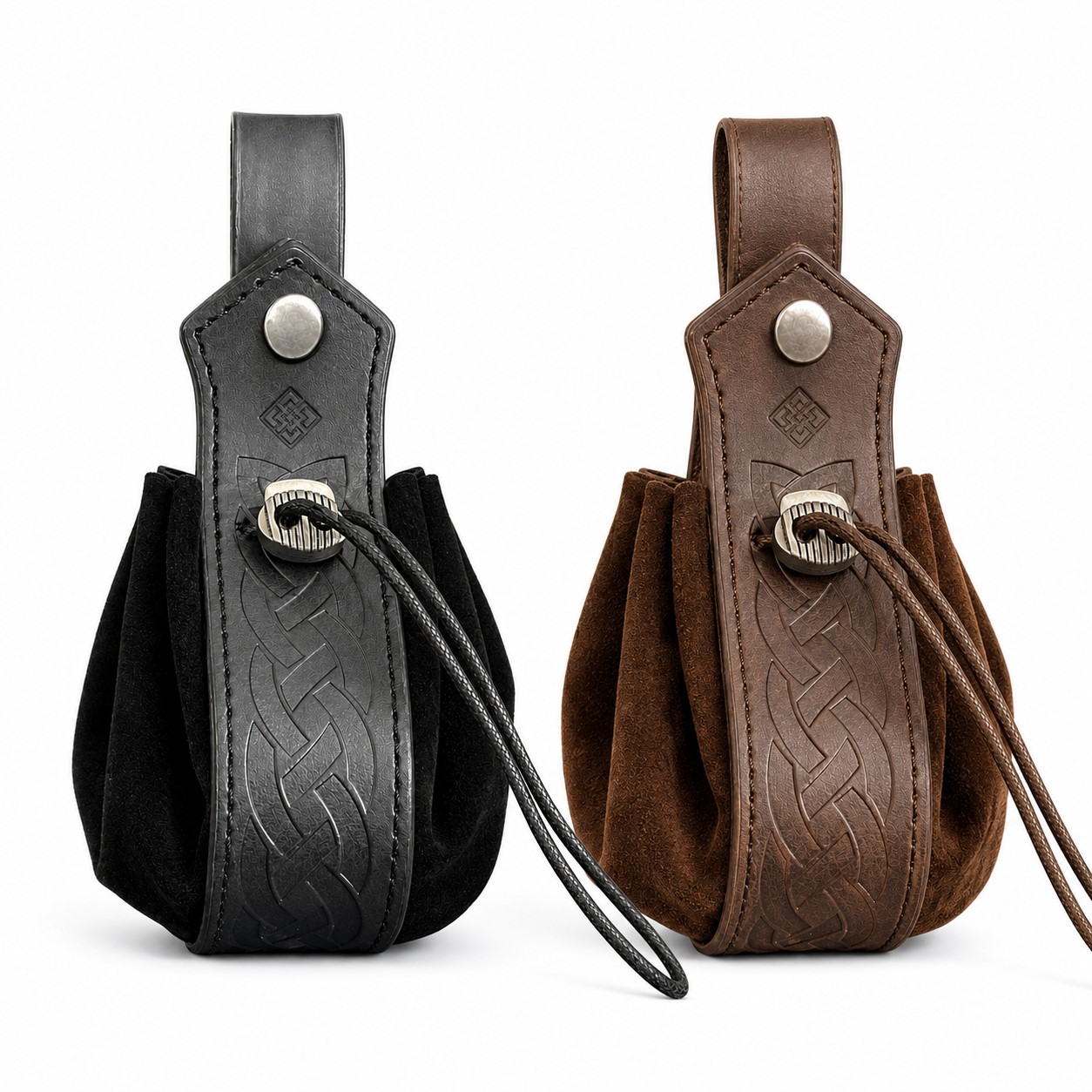 Vintage PU Belt Pouch With Wrist Cord