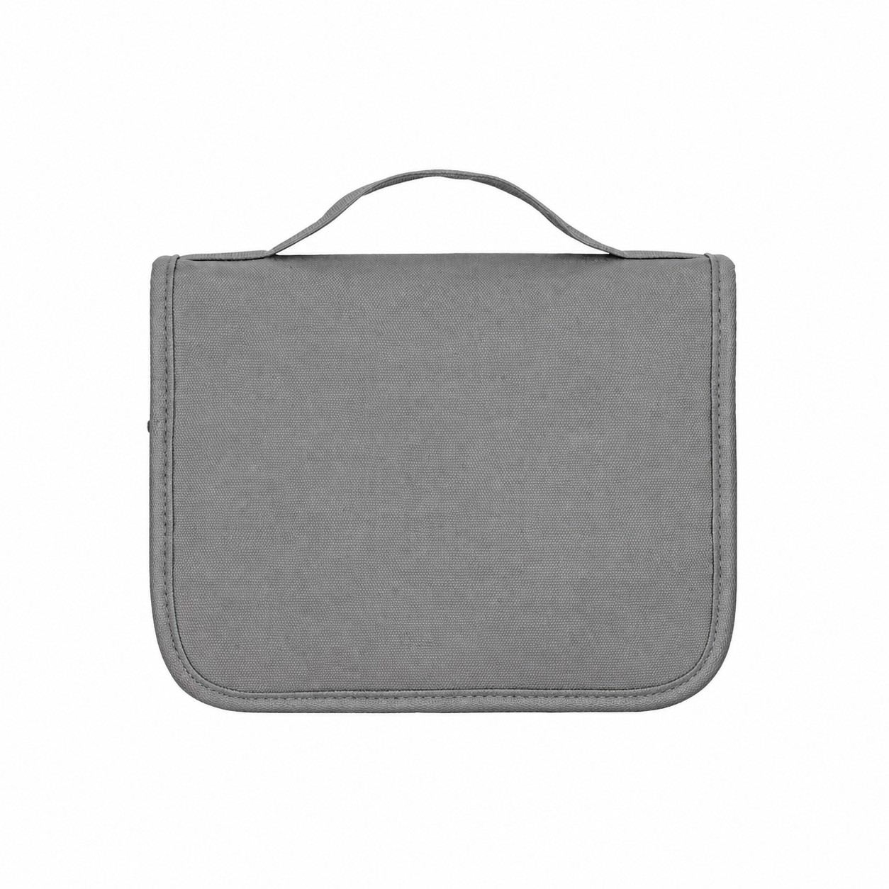 600D Zippered Storage Toiletry Bag — Gray