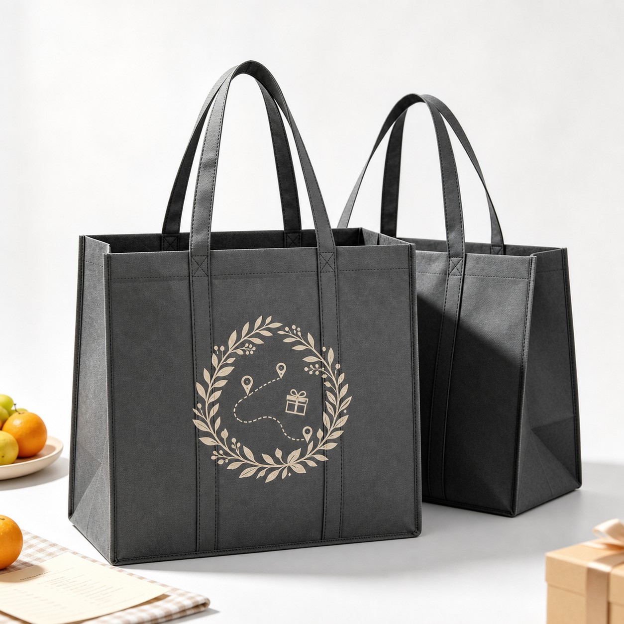 Long Handle Polyester Grocery Bag