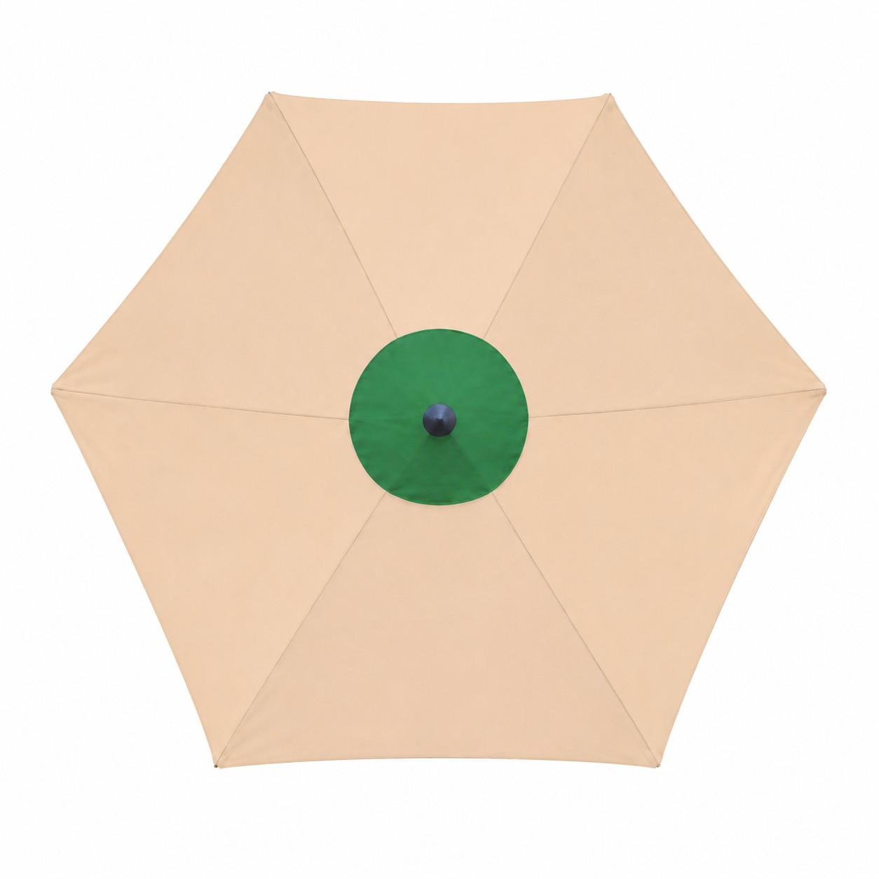 7' Vented Steel Market Umbrella — Beige