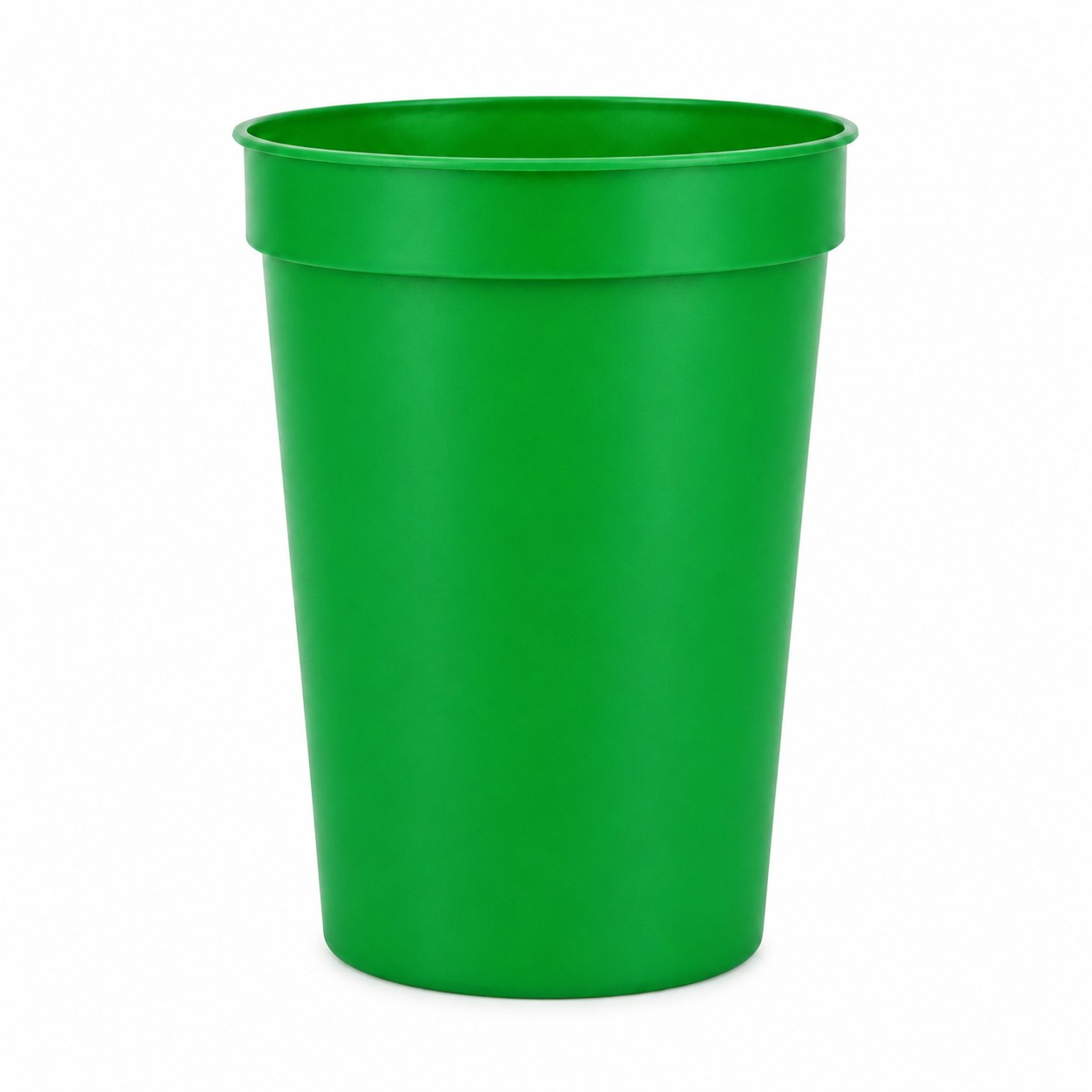 16 Oz Square Plastic Stadium Cup — Green