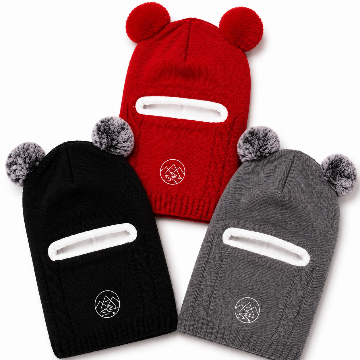 Kids Knit Winter Hat With Neck Warmer