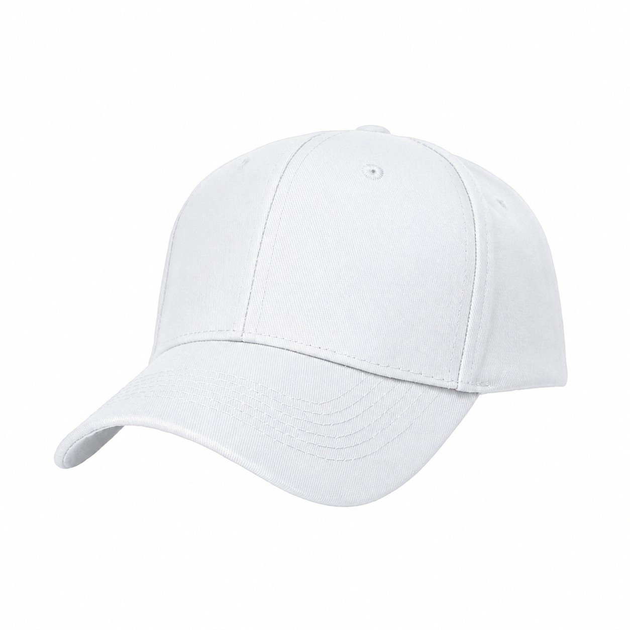 22.8-Inch Cotton Baseball Cap — White