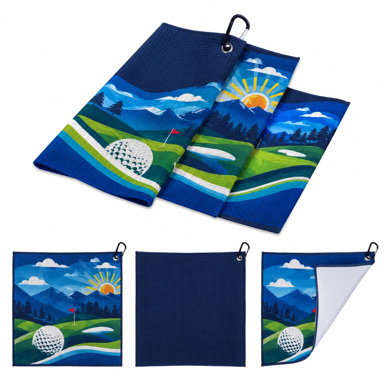 Waffle Polyester Golf Towel
