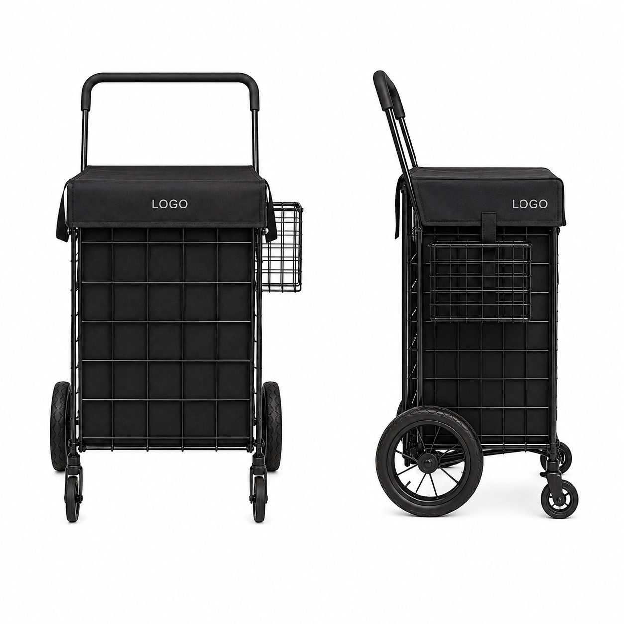 Foldable Steel Shopping Trolley Cart
