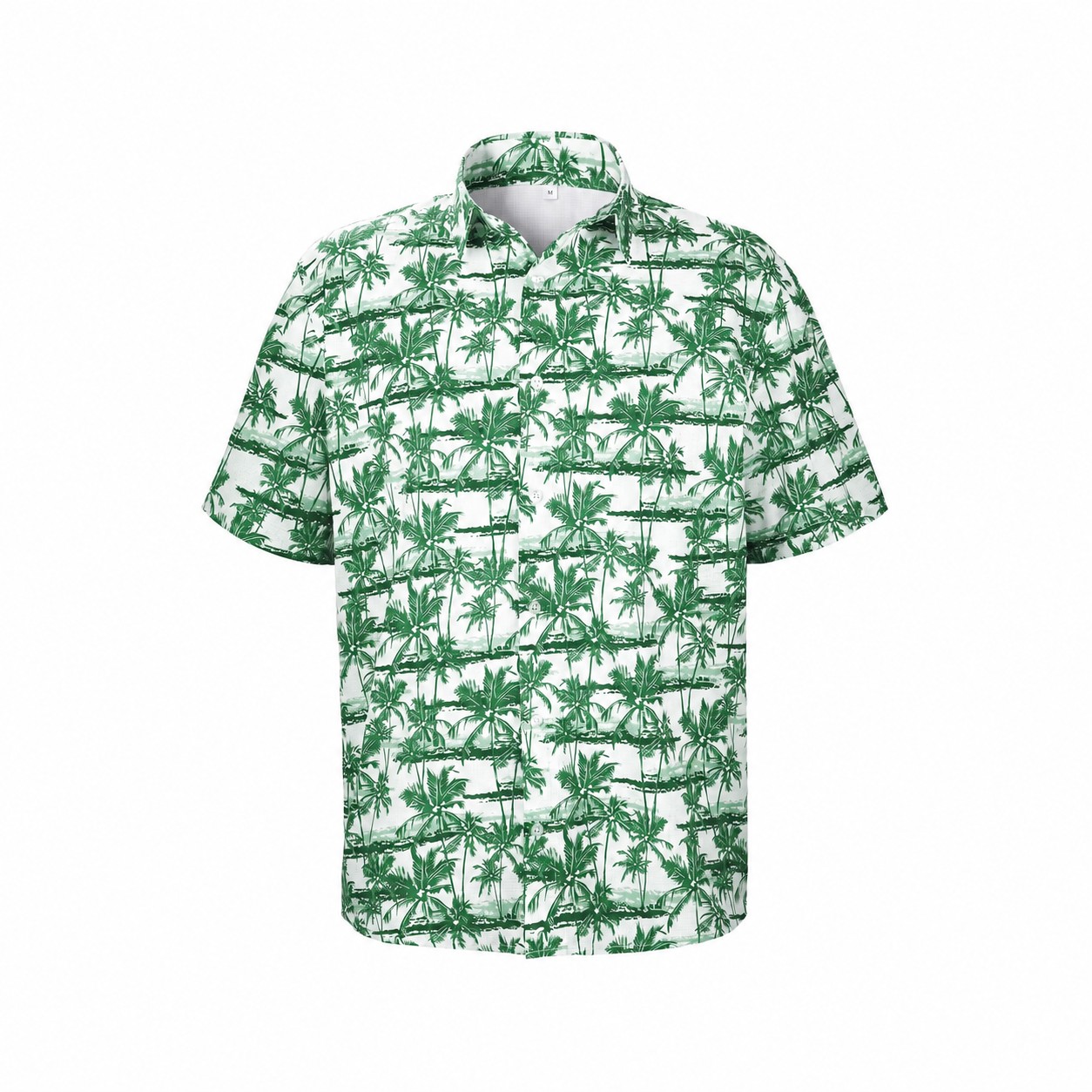 Breathable Polyester Mesh Hawaiian Shirt — Green