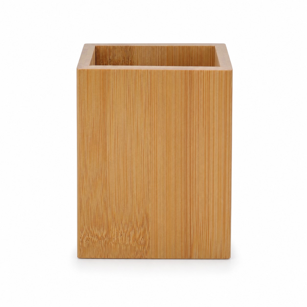 Square Wood Pen And Pencil Holder — view 2