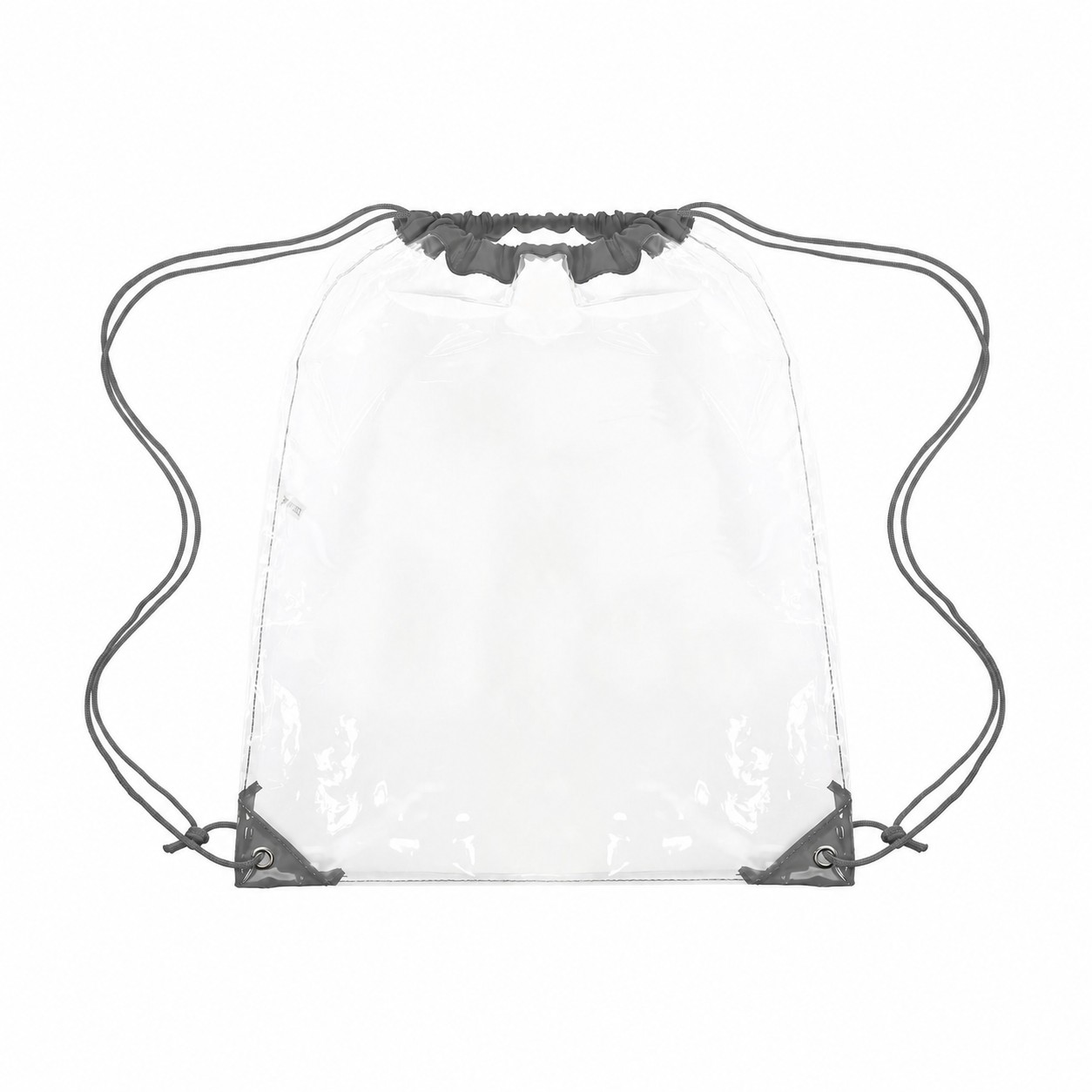Large Reinforced Corners Drawstring Bag — Gray