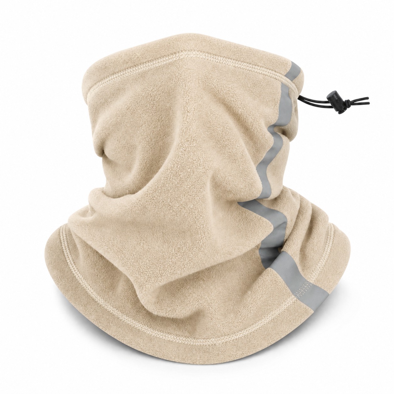 Reflective Safety Bandanna Scarf — Natural Beige