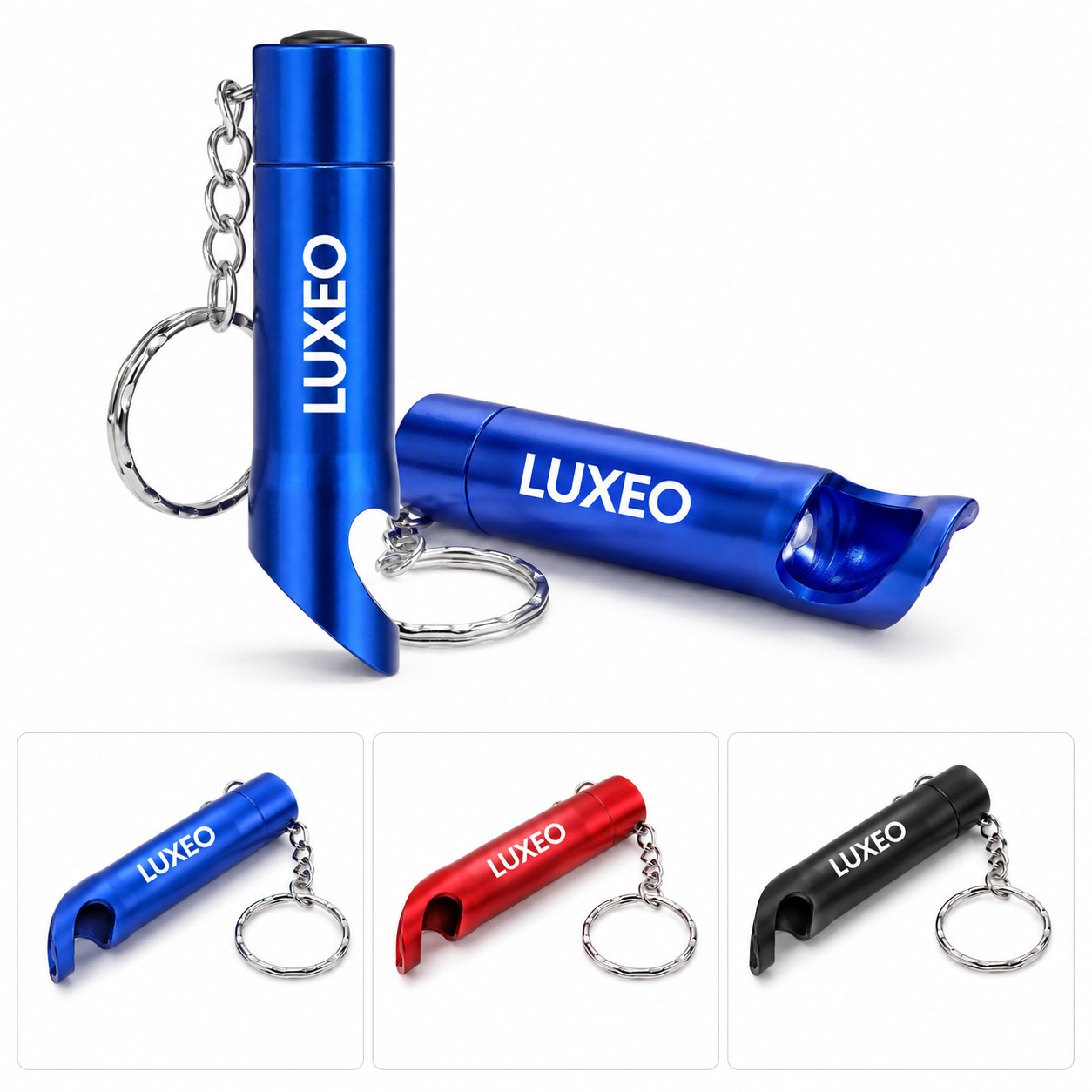Aluminum LED Bottle Opener Keychain
