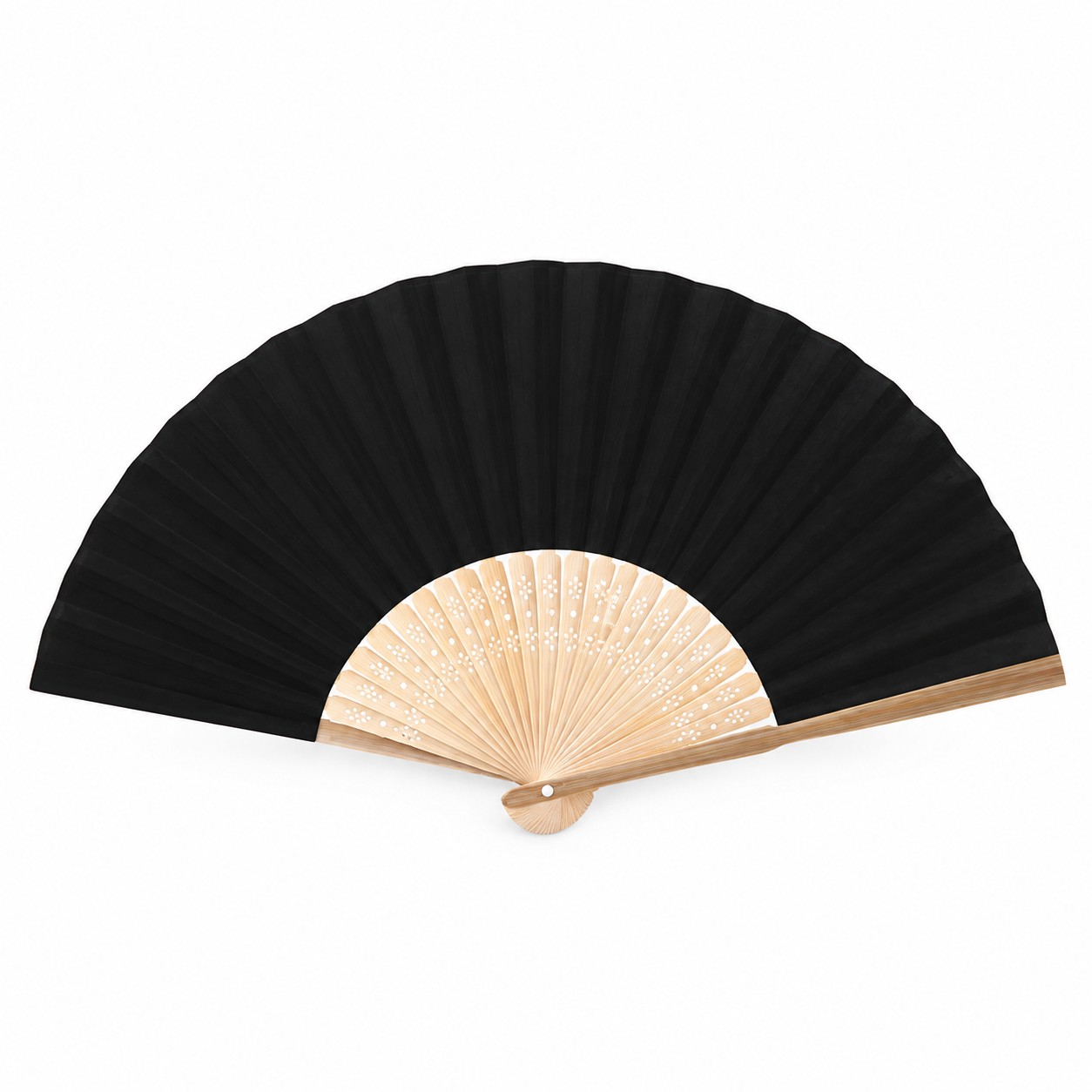 Paper Folding Hand Fan With Bamboo Handle — view 2