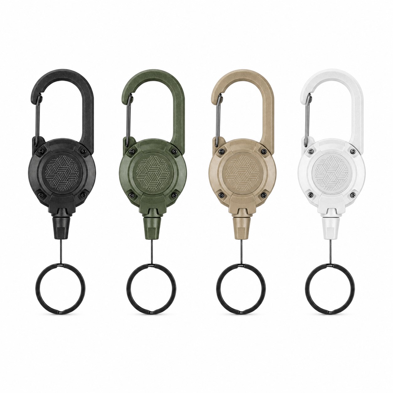 Stainless Steel Retractable Carabiner Keychain
