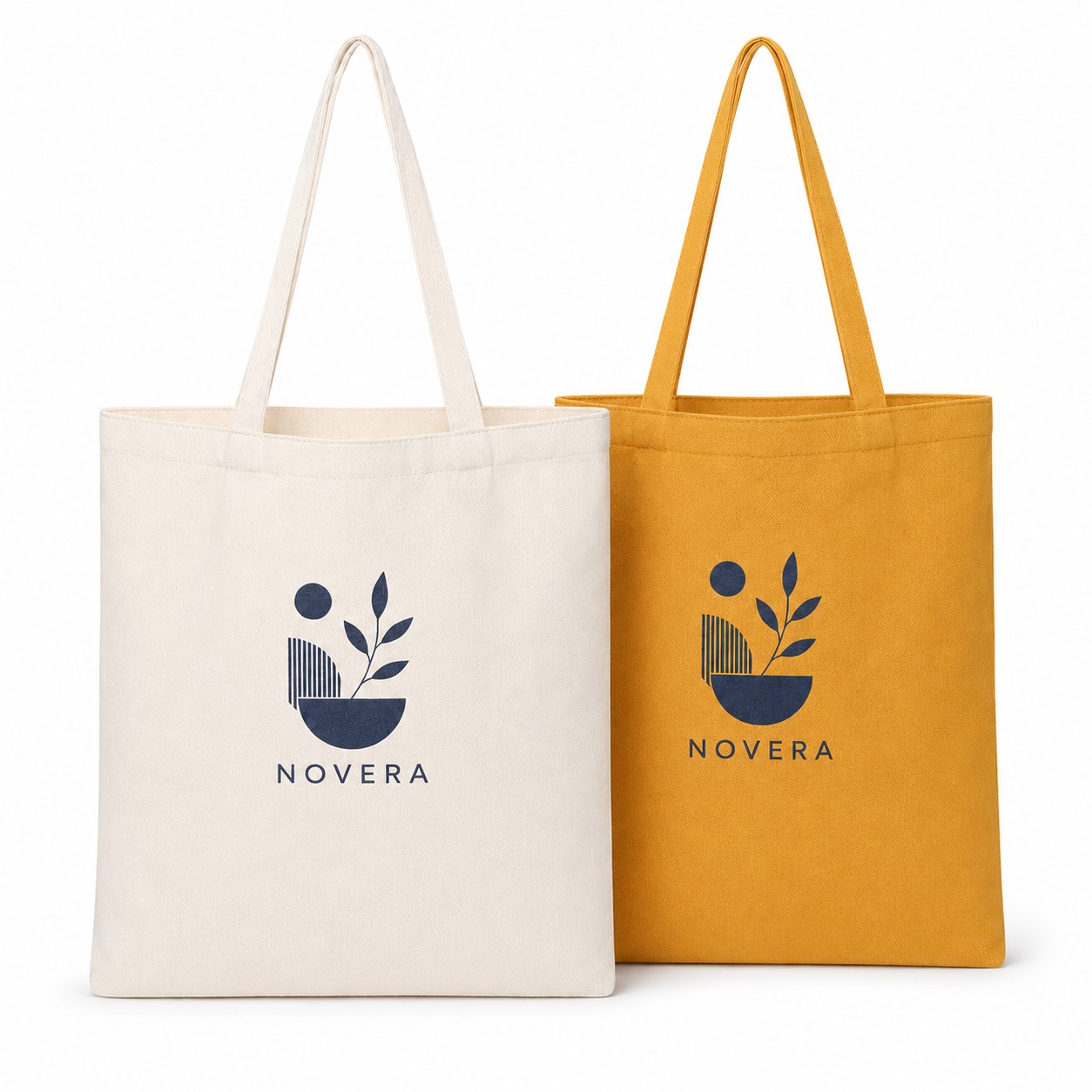 Open Top Cotton Canvas Shoulder Tote