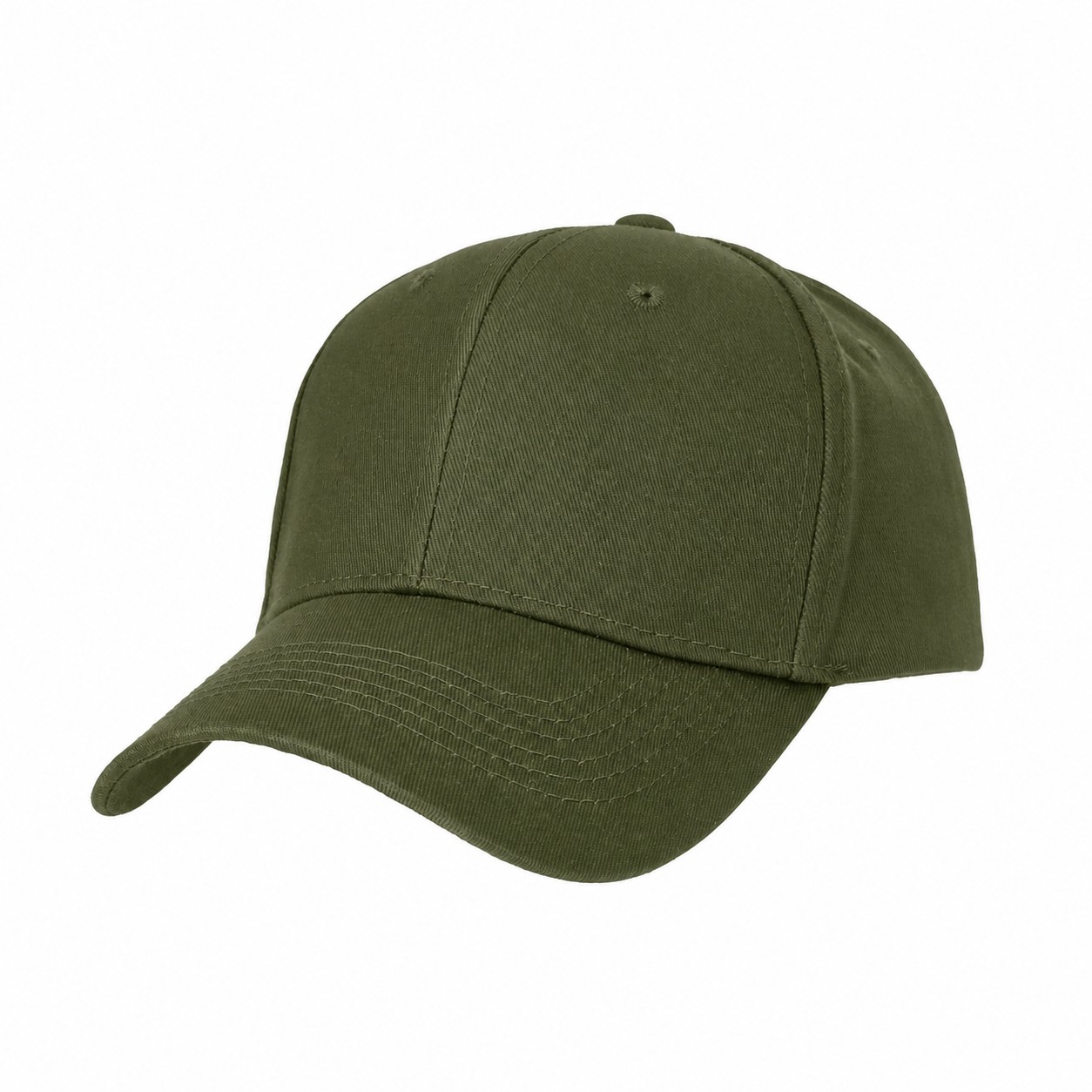 22.8-Inch Cotton Baseball Cap — Olive Green