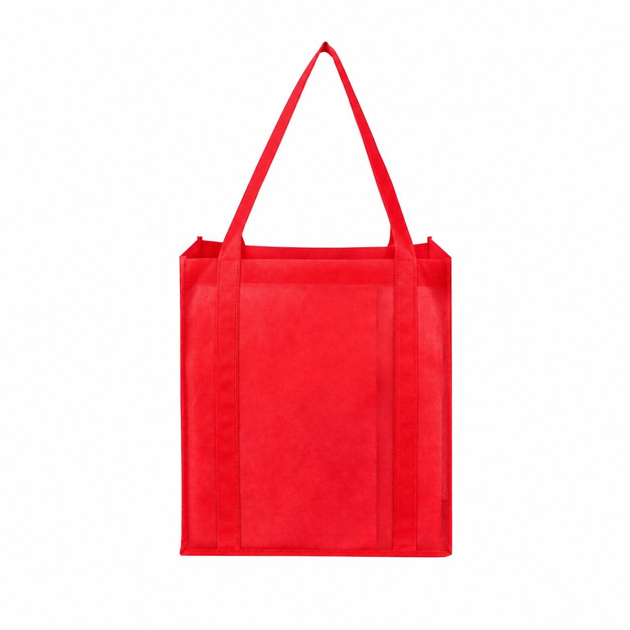 Grocery Reinforced Handles Tote Bag — Red