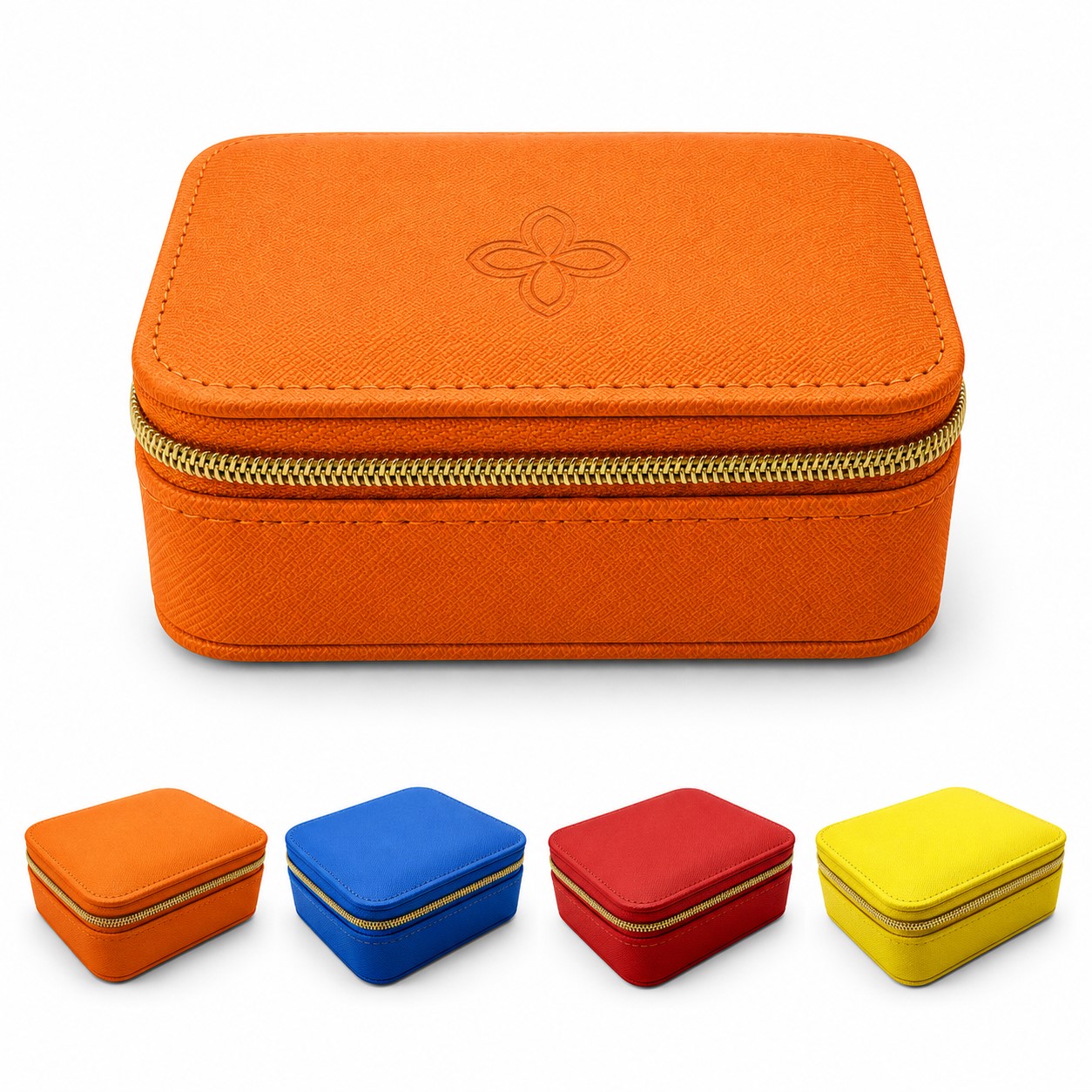 Zippered PU Weekly Pill Organizer Case