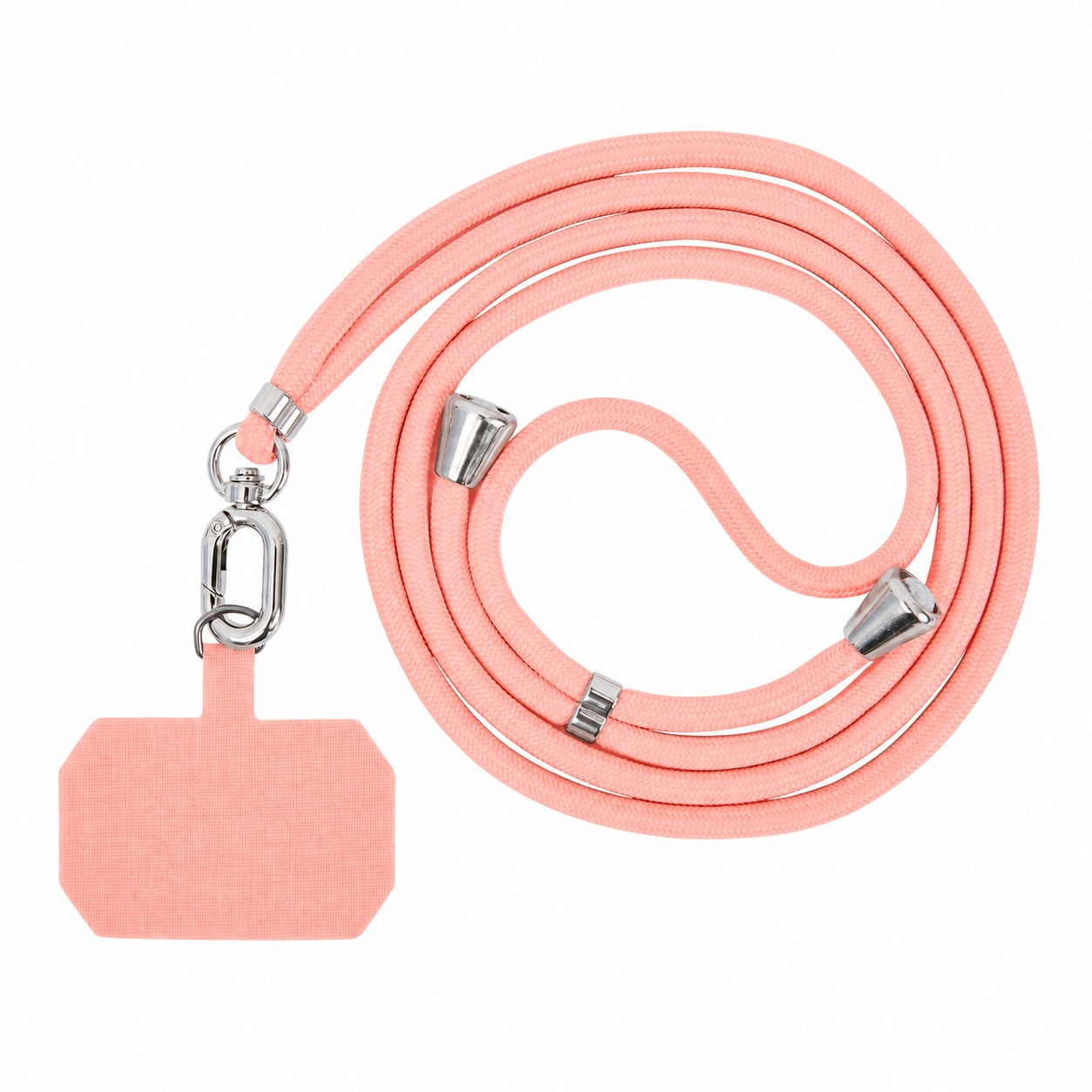 Adjustable Phone Lanyard Tether — Peach Pink