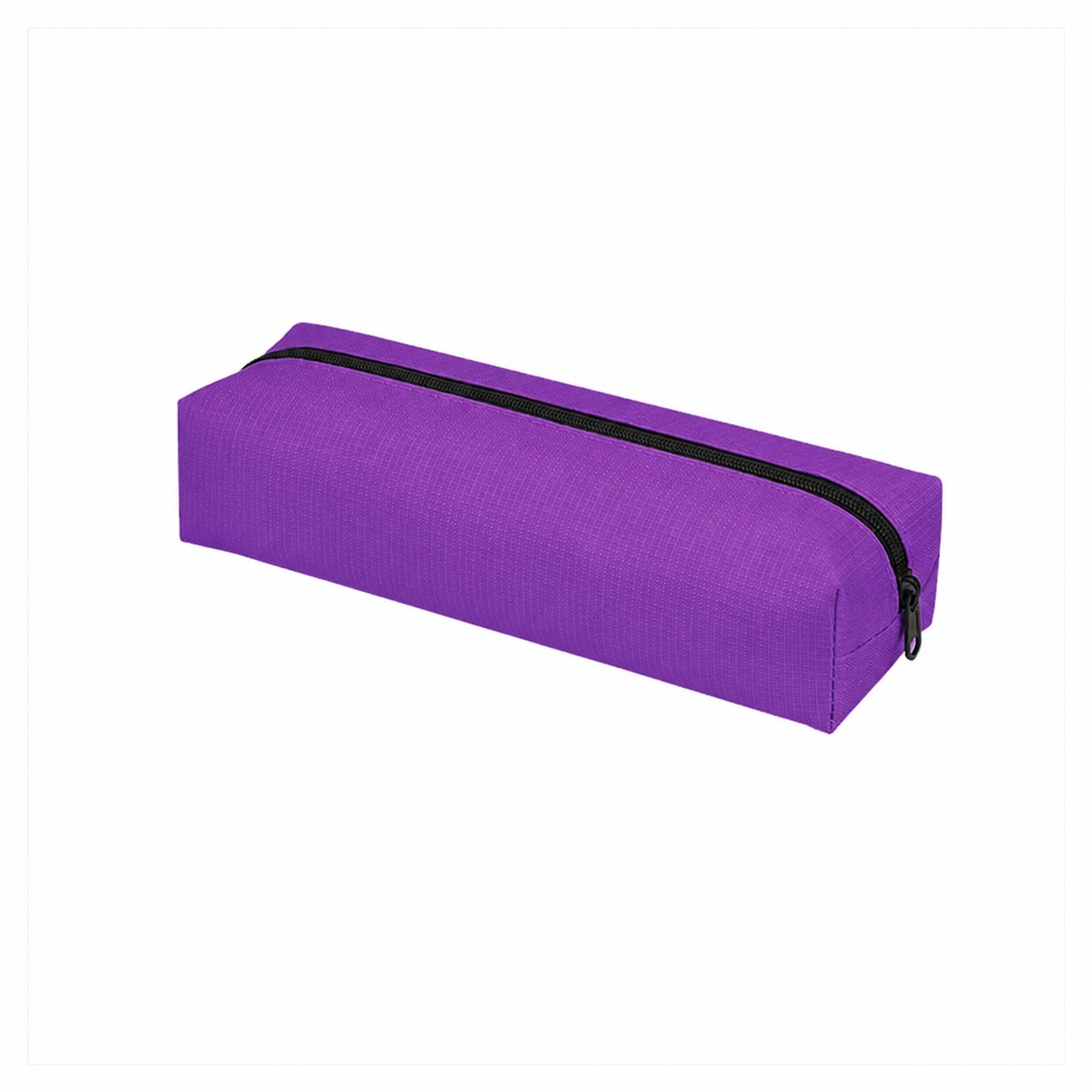 Zippered Oxford Pencil Case — Purple