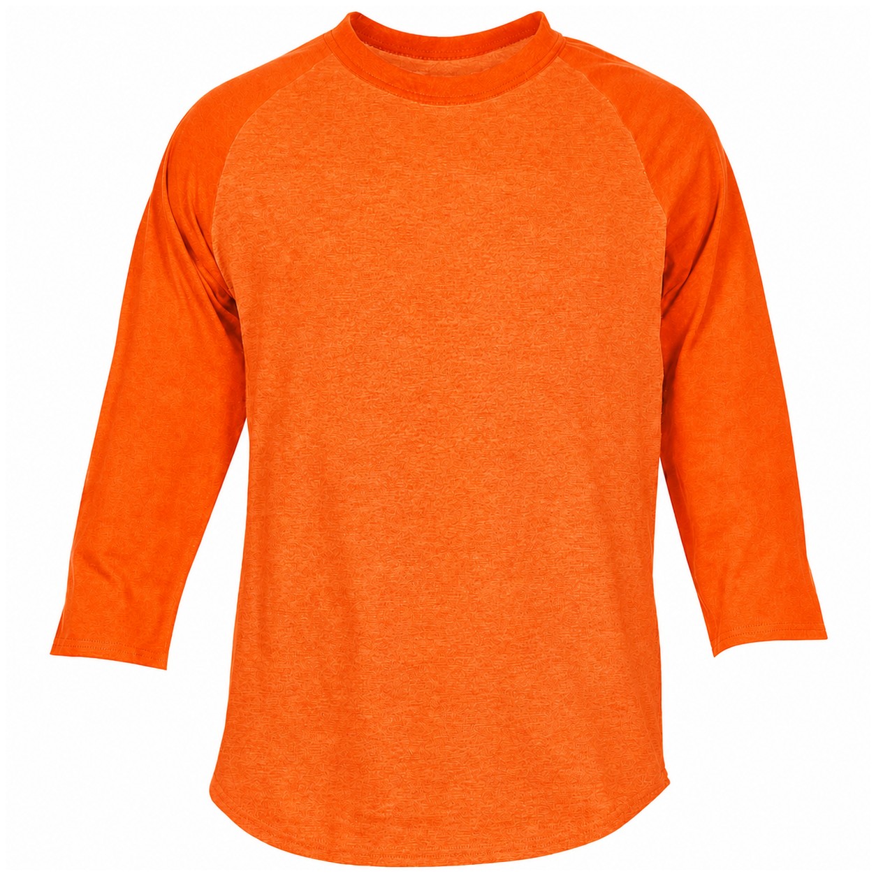 Cotton Colorblock Baseball Sleeve Shirt — Orange