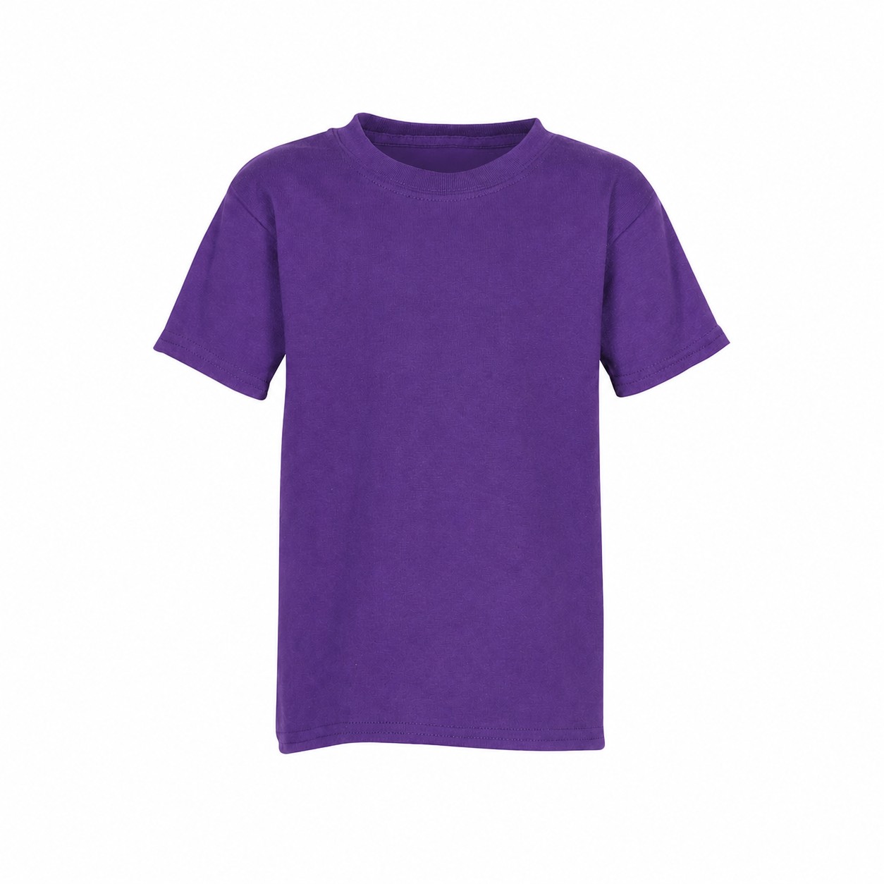 Youth Cotton Polyester Short Sleeve Tee — Purple