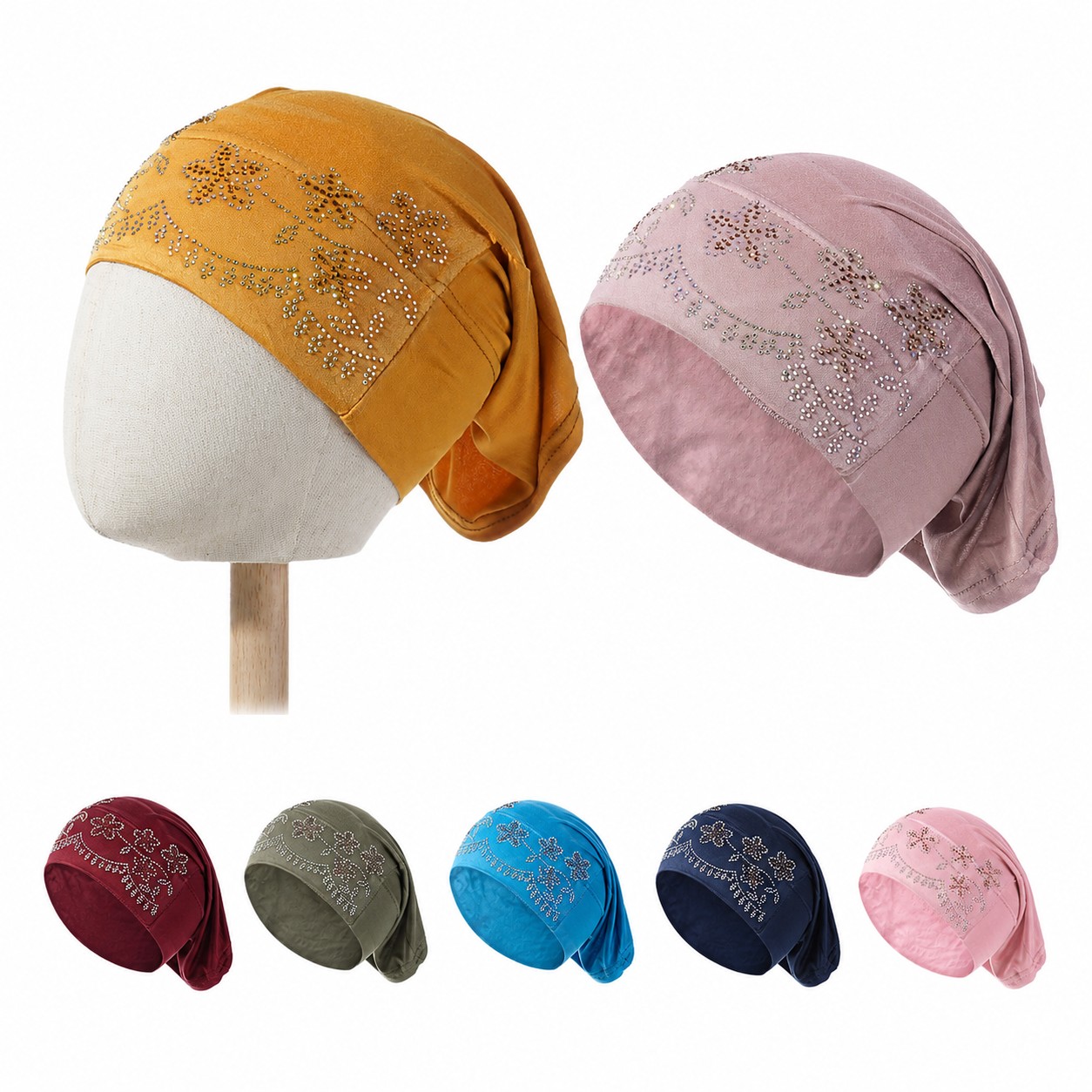 Rhinestone Elastic Turban Head Wrap