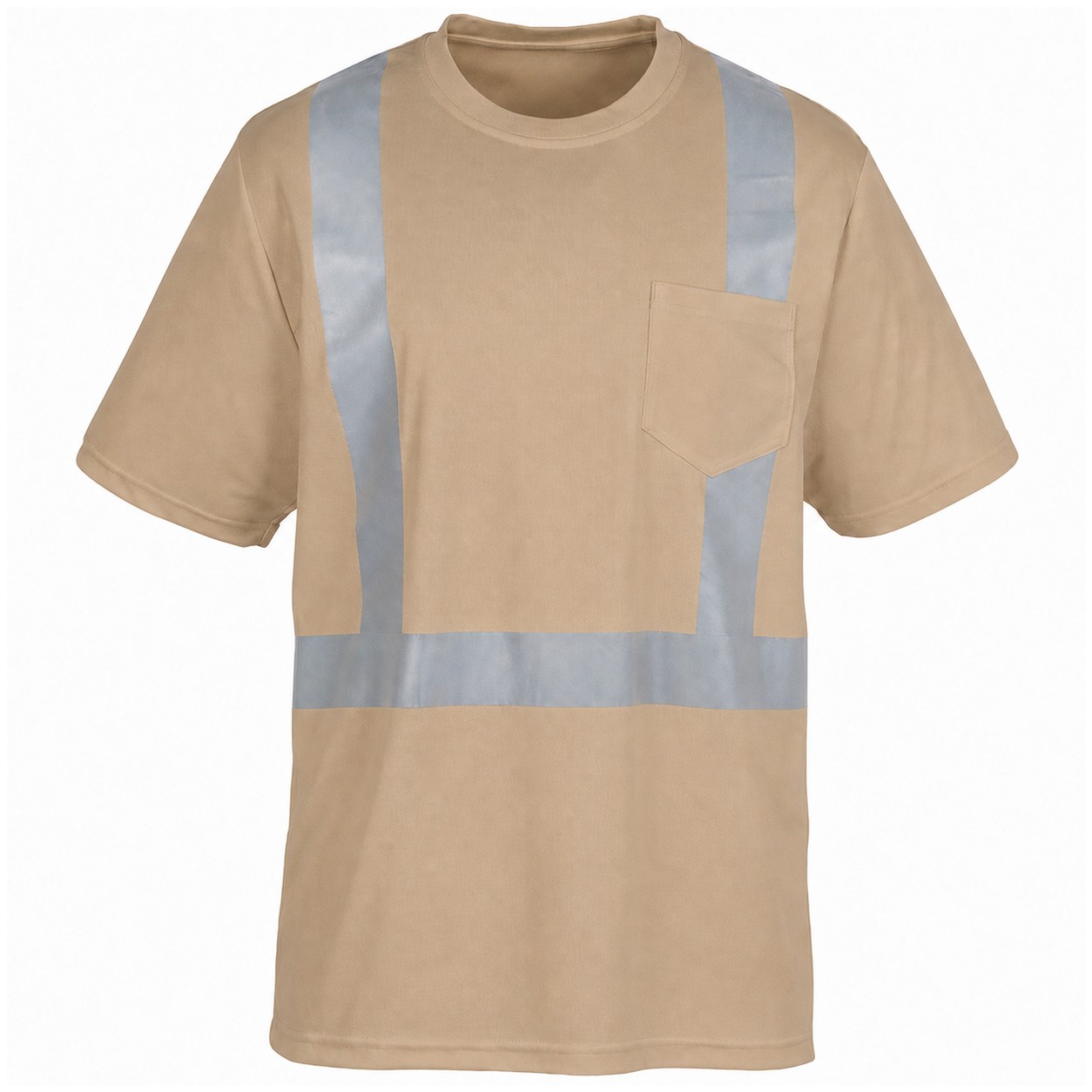 High Visibility Polyester Pocket Shirt — Tan Beige