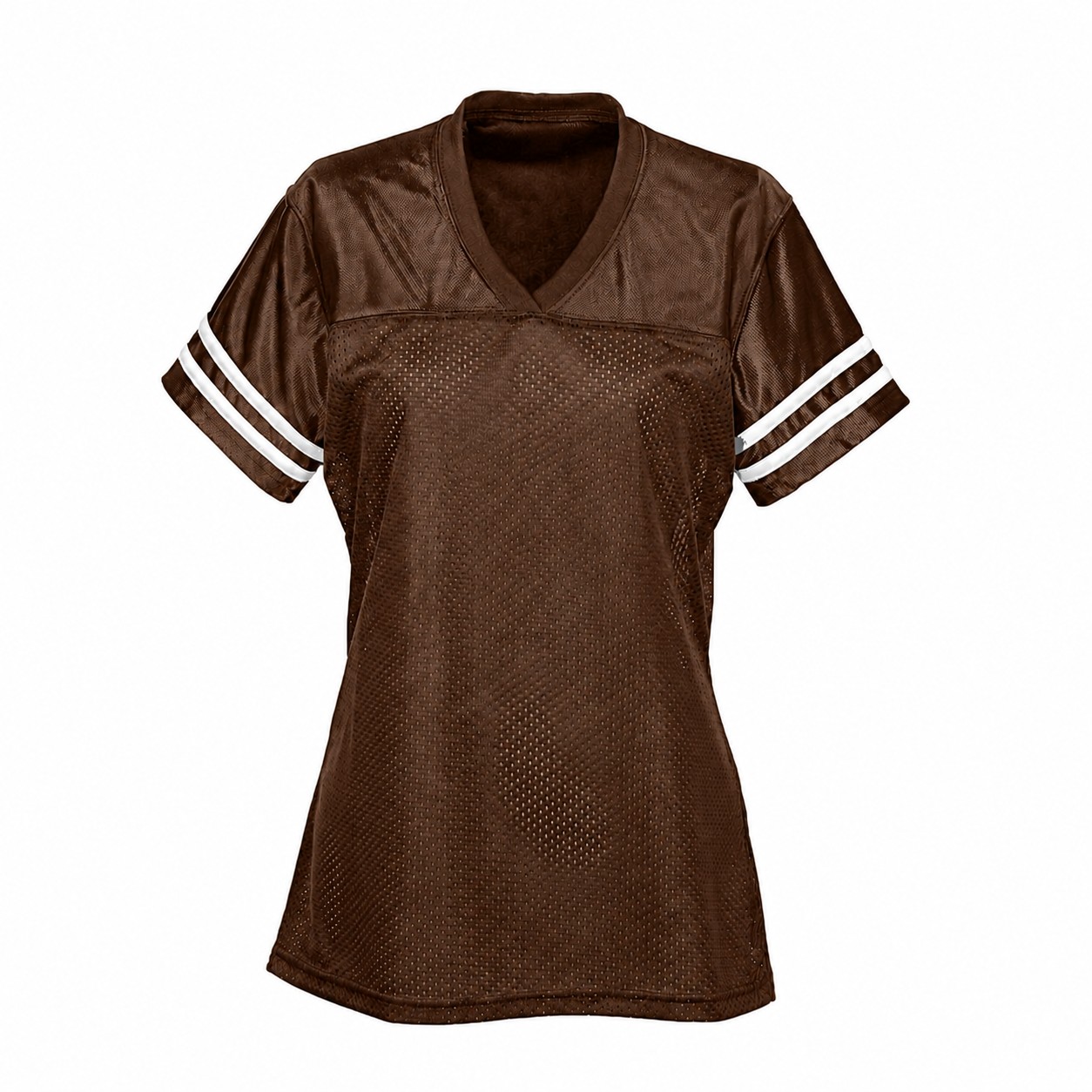 Ladies Polyester Mesh Team Jersey — Brown