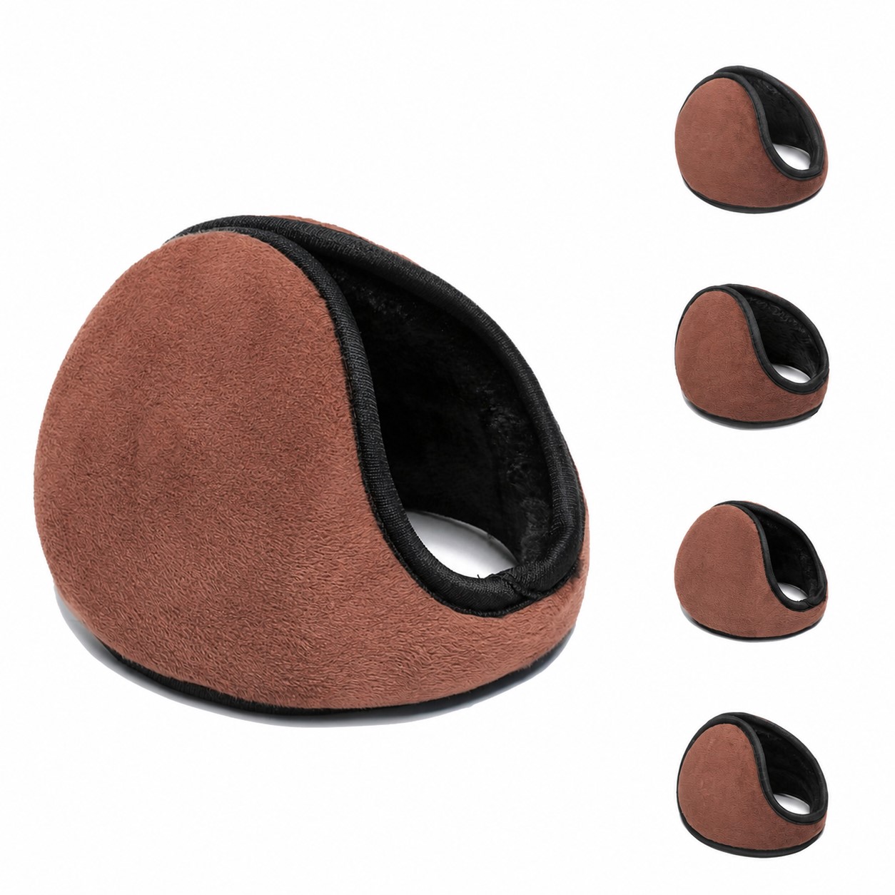 Behind Head Cashmere Earmuffs — Brown