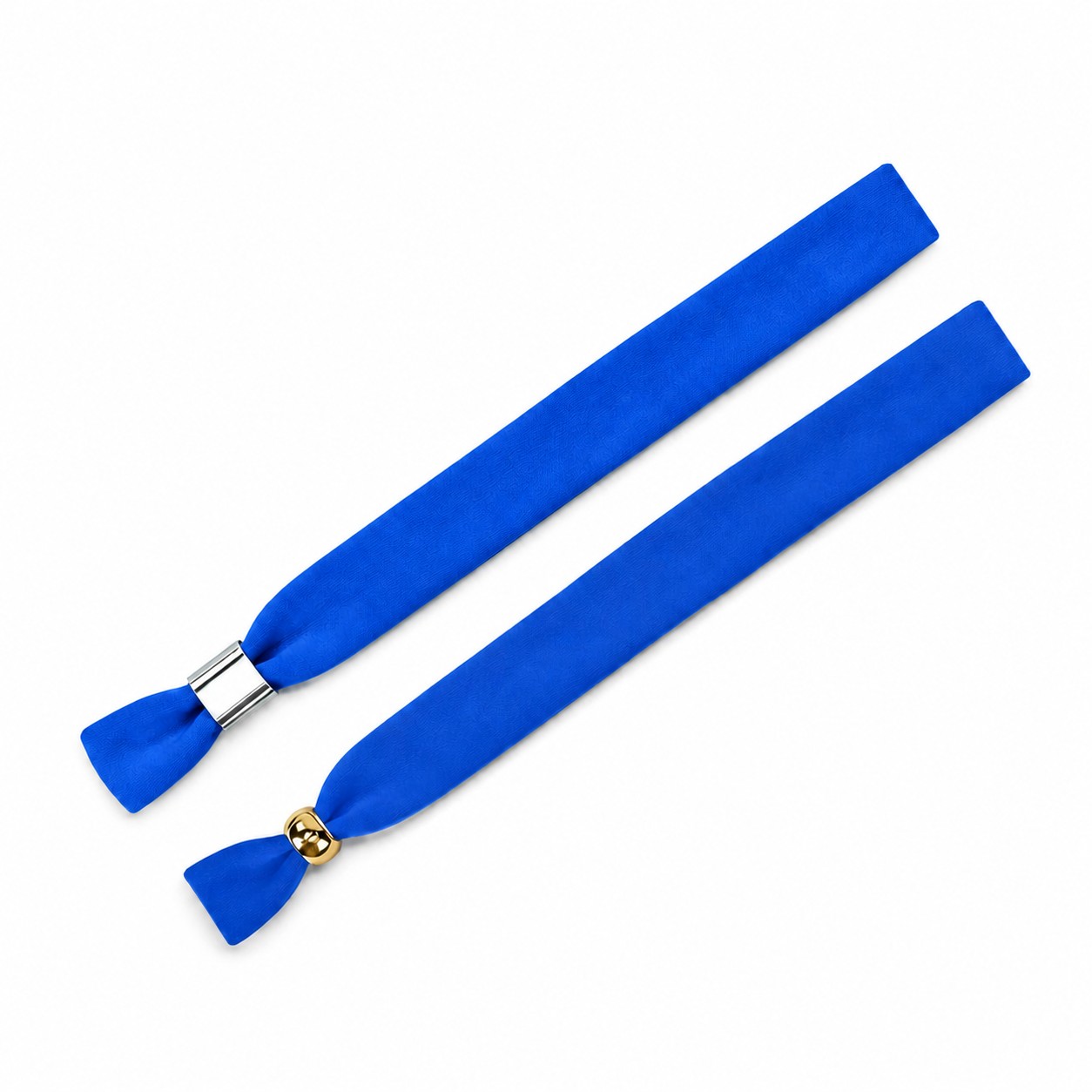 Polyester Wristband With Two-Way Metal Lock — Blue