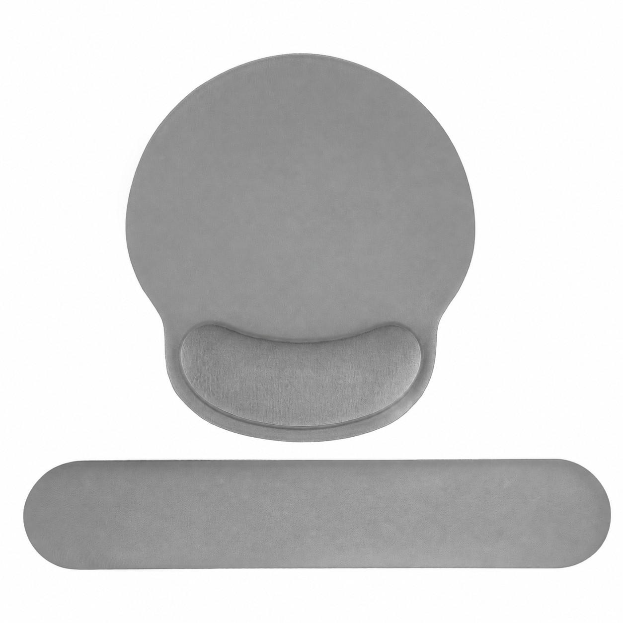 Ergonomic Mouse Pad Wrist Rest Set — Gray