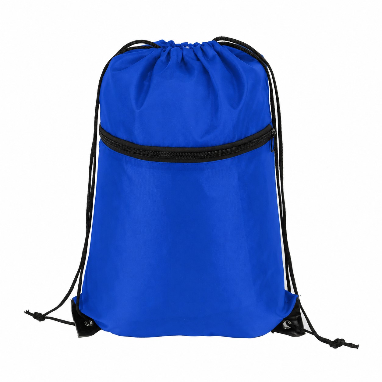 210D Polyester Roomy Drawstring Bag — Royal Blue