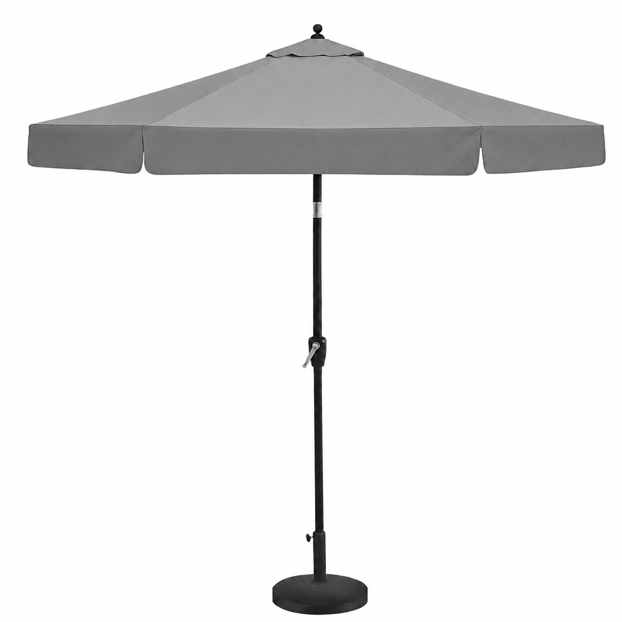Aluminum Market Patio Umbrella With Auto Tilt — Gray