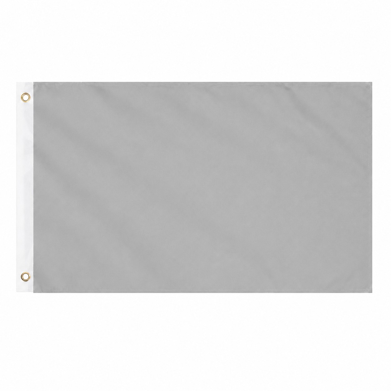 3' Double Sided Polyester Flag — Silver