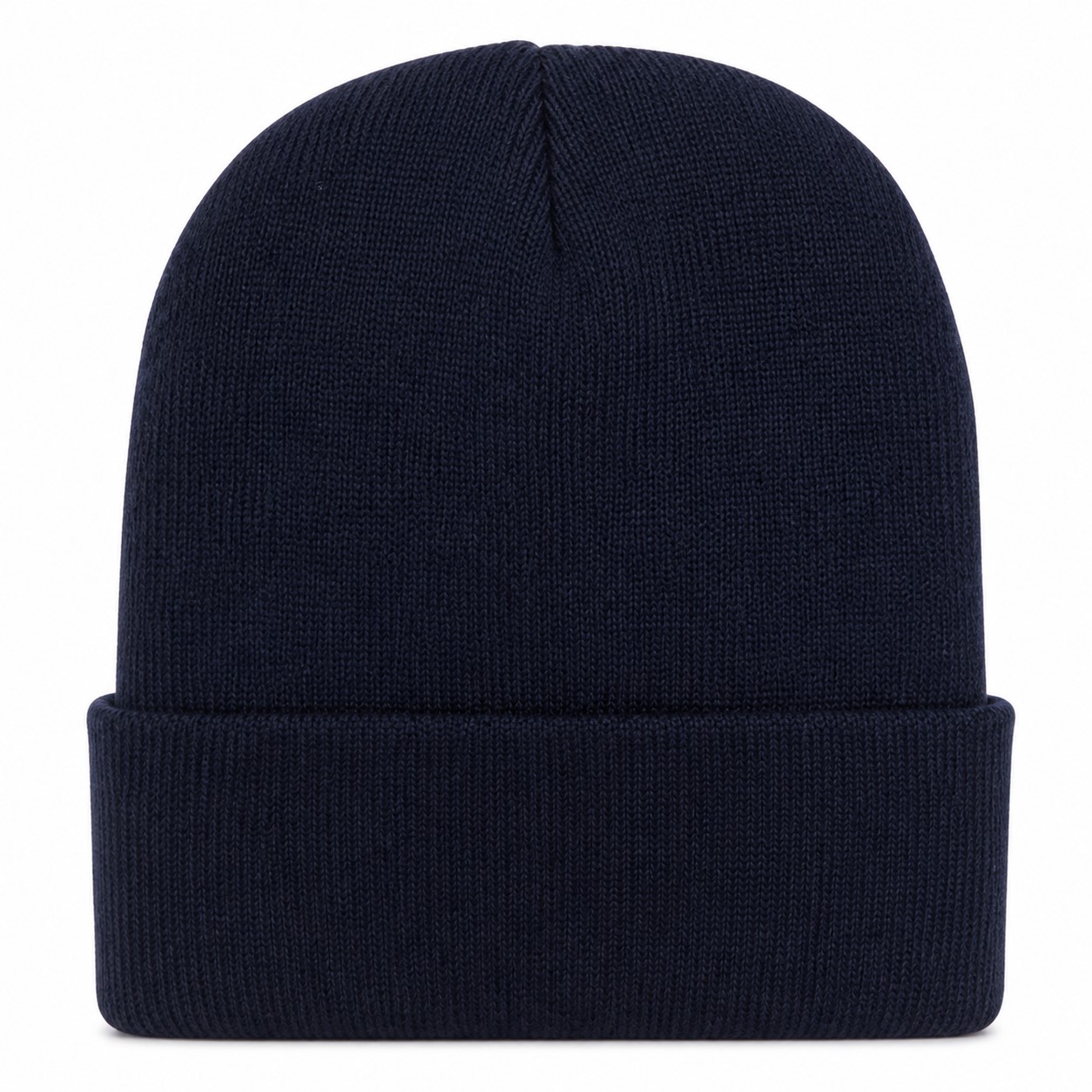 Cuffed Acrylic Knit Beanie Hat — view 2