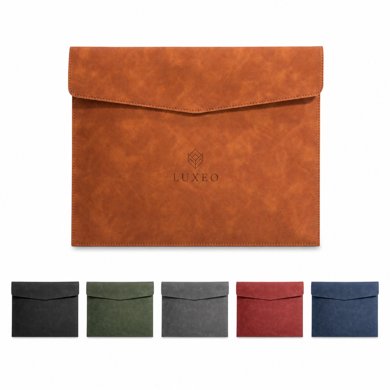 PU File Bag With Snap Button Flap