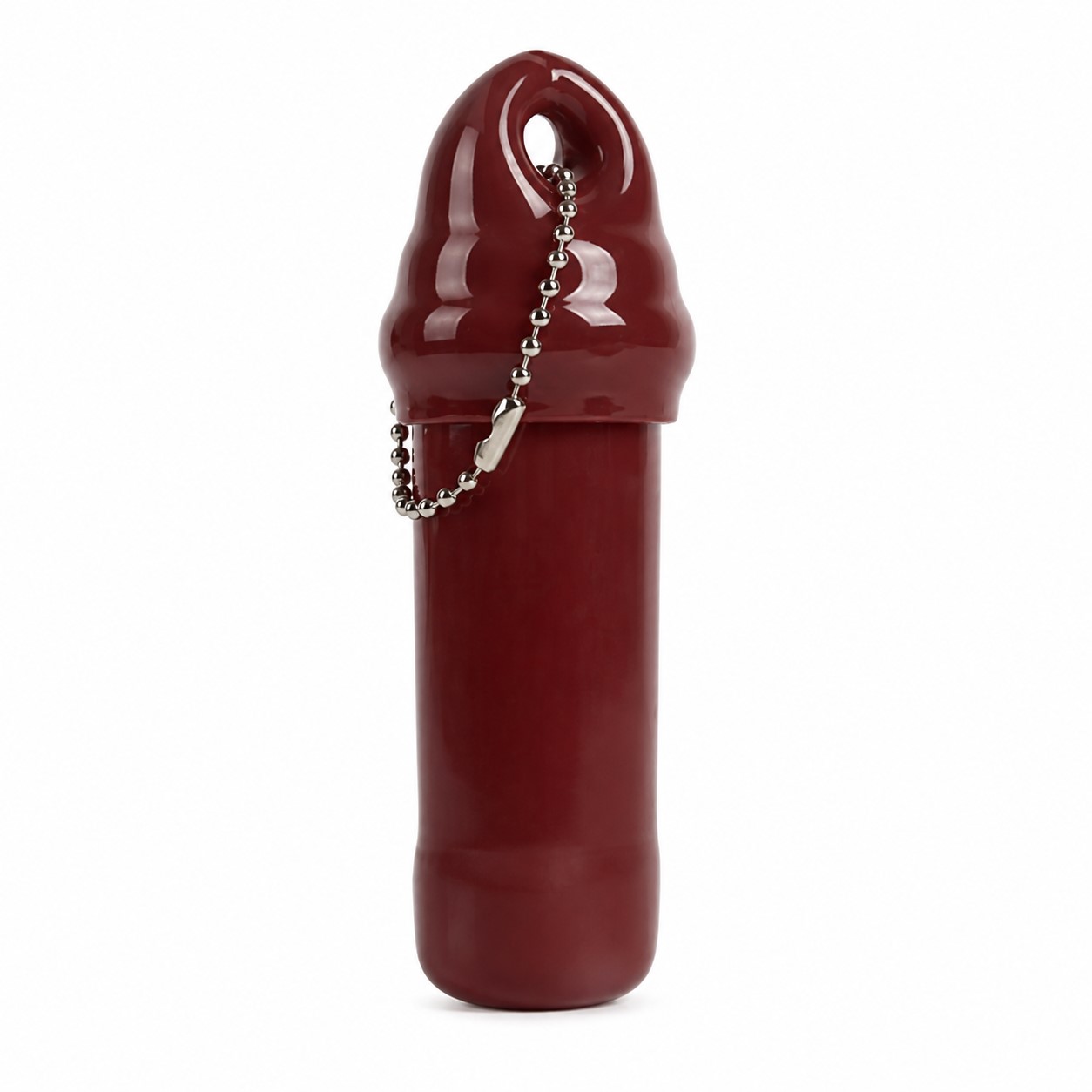 Cylindrical PVC Coin Purse With Ball Chain — view 2
