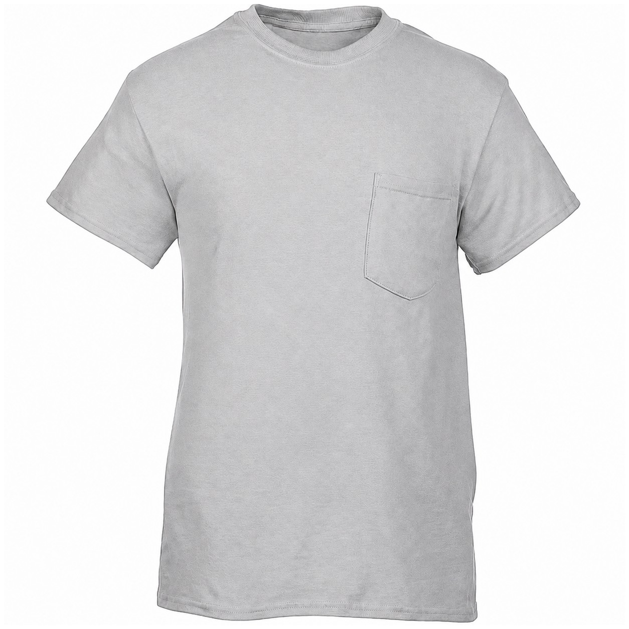 Heavy Cotton Pocket Uniform Tee — Silver